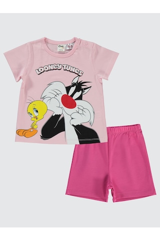 Tweety Kız Bebek Takım 6-18 Ay Uçuk Pembe- Koyu Pembe Uçuk Pembe-koyu Pembe Çok Renkli