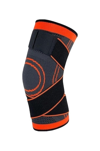 Spor Kneepad Erkekler Basınçlı Elastik Diz Pedleri Destekleme Fitness Dişli Tenis Voleybolu Brace Koruyucu Orange, L