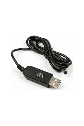 5v-12v Usb To Dc 5.5x2.5mm Kablo 12v 1a 5 Volt 12 Volt Yükseltici Superbox Adaptör Çevirici