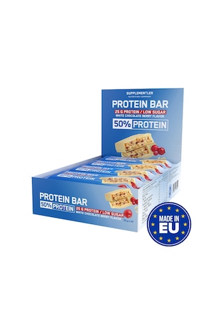 Supplementler %50 Protein Bar 50 Gr 20 Adet Beyaz Çikolata-orman Meyveleri