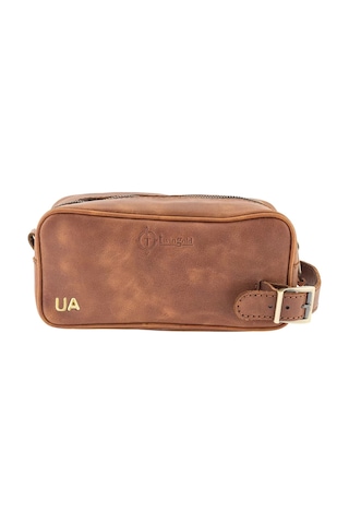 Twingold İsme Özel Dopp Kit Kişisel Bakım Ve Seyahat Çantası - %100 Rainbow Deri - Ac14004 - Kahverengi Kahverengi