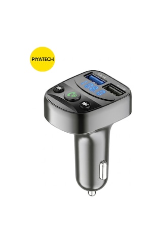Bluetooth Araç Kiti Fm Transmitter Ve 2.1a Hızlı Şarj Cihazı - Eller Serbest Görüşme