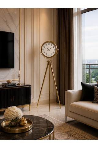 Gold Tripod Ayaklı Lüks Saat