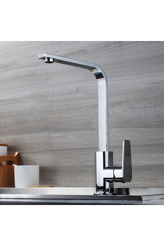 Sardıcı PRA44660749772 Kare Mutfak Bataryası Krom Musluk