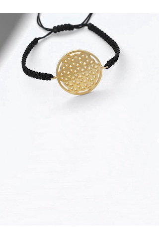Brezza Lusso Jewelry Yaşam Çiçeği Makrome İpli Gümüş  Bileklik
