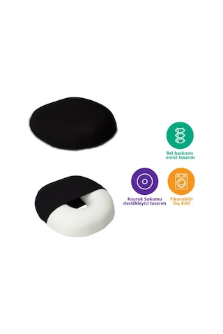 Deva Medikal Ortopedik Visco Oturma Simidi Hemoroid Basur Kuyruk Sokumu Yastığı Minderi