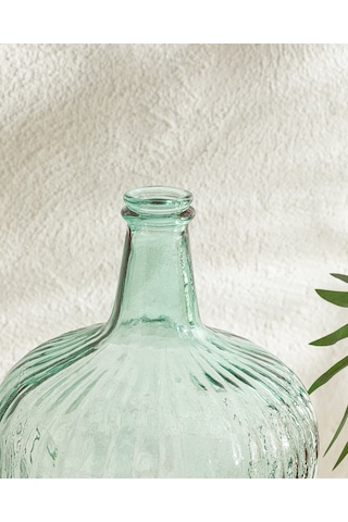 English Home Recycled Demijohn Cam Vazo Yeşil Yeşil