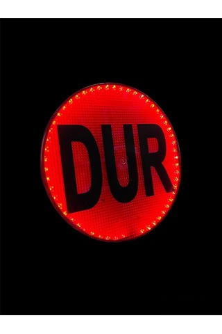 Işıklı Servis Dur Levhası Ledli Dur Tabelası Ledli Dur