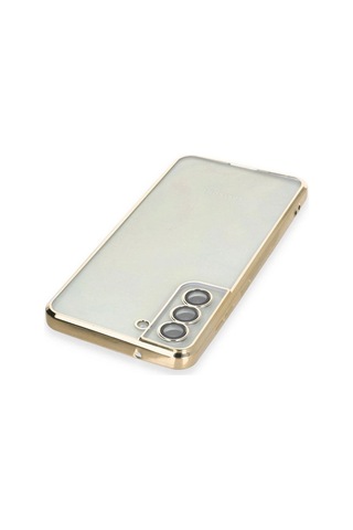 Tedar Samsung Galaxy Uyumlu S21 Fe Kılıf Razer Lensli Silikon - Gold Najmaddin standart