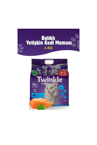 Twinkle Yetişkin Kediler İçin Balıklı Tam Ve Dengeli Kedi Maması 4 Kg