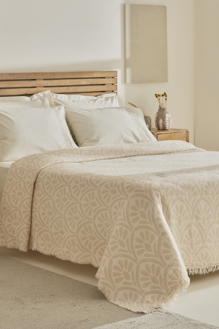 Karaca Home Shailyn Nakışlı Müslin Çift Kişilik Pike Takımı Pudra Pudra