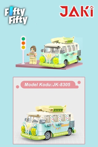 Jaki Maker Pop Tatil Otobüsü -jk8305 323 Parça Oyuncak Yapım Seti