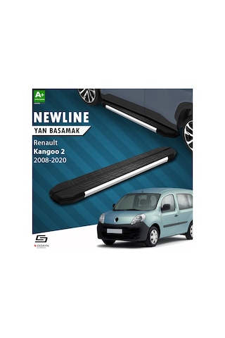 S-dizayn Renault Kangoo 2 Uzun Şase Newline Krom Yan Basamak 223 Cm 2008-2020 A+ Kalite