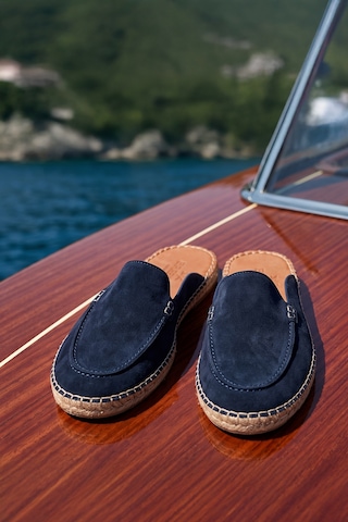 Bressa Sole Erkek Deri Espadril Lacivert