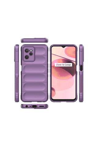Gld-spt- Newface Realme C35 Kılıf Optimum Silikon - Mor
