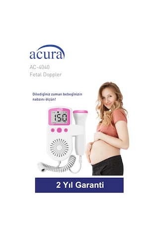 Fetal Doppler Pembe Bebek Nabız Duyma Cihazı