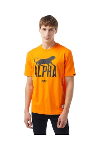 Alpha Industrıes Alpha Industries Alpha Leopard Erkek Turuncu T-shirt