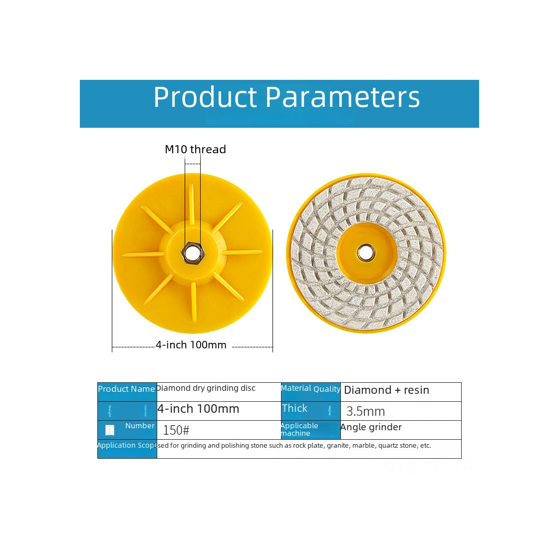 Skycity Cunxing Marka Diamond Kesici Disk: Seramik, Granit, Cam Kenar Tırnaklama, Taş Kesme, Kese Aleti - Hızlı Tak卡扣lı Köşe Fırçası Taşlama Diski