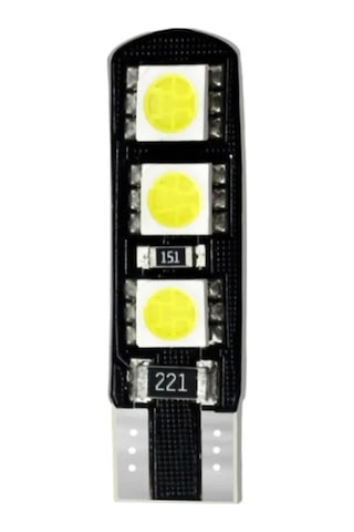 T10 Canbus Smd 5050 6 Ledli Evrensel Beyaz Led Tekli