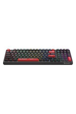 Bloody WS98 Siyah Q Türkçe 2.4G + Bluetooth Kablosuz RGB Hot Swapple Mekanik Klavye-Red Plus Switch