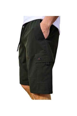 Haki Kargo Cepli Uzun Model Su İtici Özellikli Düz Renk Erkek Plaj Deniz Şort - 444-haki 001