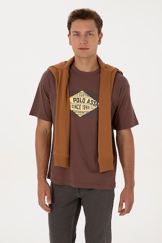 U.s. Polo Assn. Erkek Kahverengi Tişört 50324811-vr029 Kahverengi