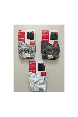 Yıldız Kit İç Giyim 3'lü Pamuk 2xl Beden Erkek Boxer Çok Renkli