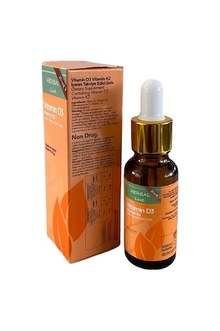 Herballive D3 K2 Içeren Takviye Edici Vitamin 20 Ml