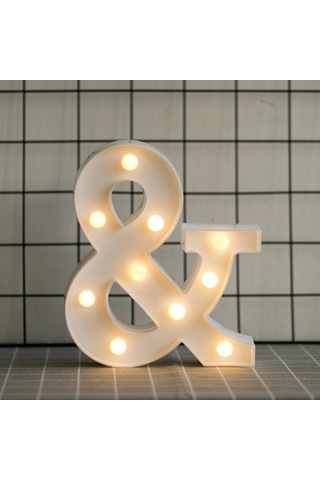 Skycity Led Harf Işığı & - Pvc Materyal, Sıcak Beyaz Işık, Ev Dekorasyonu, Özel Günler, Dairesel/duvar Montajı, 3v Pil Dahil Değil Diğer