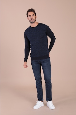 Ferraro Bisiklet Yaka Superfine Yün Kazak - Lacivert Lacivert (490434188) Lacivert