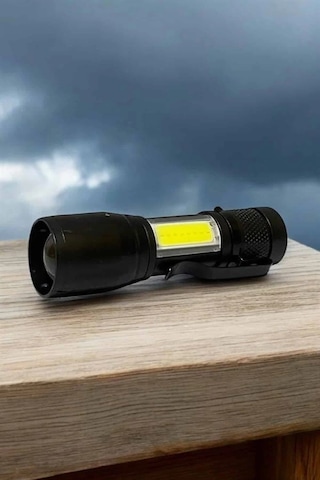 Mey İthalat Şarjlı Metal Zoomlu El Feneri Işıldak Led Işık Taşınabilir El Lambası Çok Renkli 56749281
