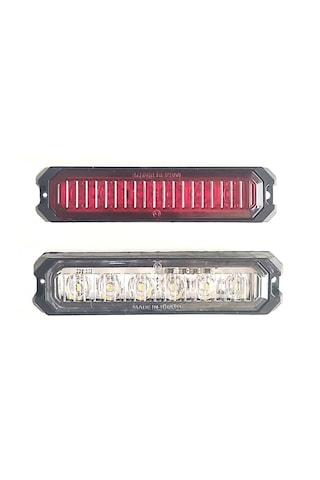 2 Adet 6 Ledli Kırmızı-Beyaz Scooter Motosiklet Dorse Lambası 12-24 Volt