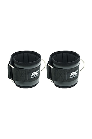 Musclecloth Deri Padded Ankle Cuff 2'li Paket Siyah