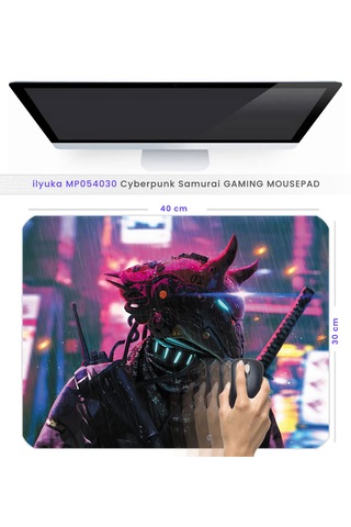 40x30cm Gaming Oyuncu Mousepad Cyberpunk Samurai Mp054030