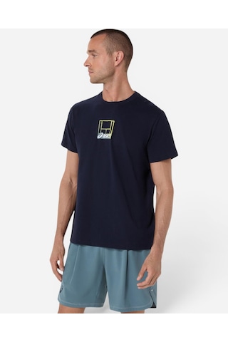 Asics Court Core Graphıc Tee Erkek Lacivert Kısa Kollu Tshirt 2041a355-401