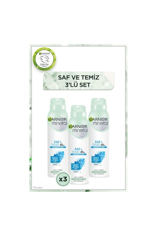 Garnier Mineral Saf&Temiz Kadın Sprey Deodorant 150 ML x 3