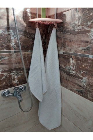 Mef Collection Banyo Havlu Seti Orta Boy Beyaz 2'li