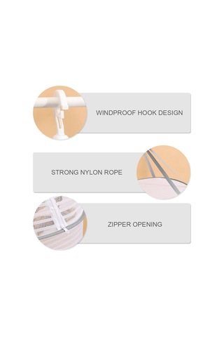 Xiaaokeji Sebzeler, Balıklar Ve Kurutulmuş Ürünler İçin Katlanabilir Kurutma Ağı, Beyaz Beyaz