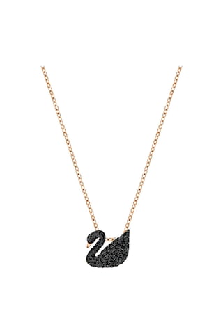 5204133 Swarovski Kolye Iconic Swan:Pendant Sml Jet/Ros