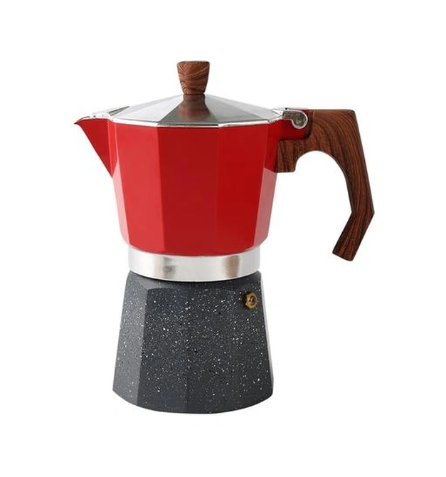300 Ml Talice Stil Moka Pot Türk Cezve Sekizgen El Yapımı Alüminyum Pot Kahve Eşyaları Kahve Tencereler