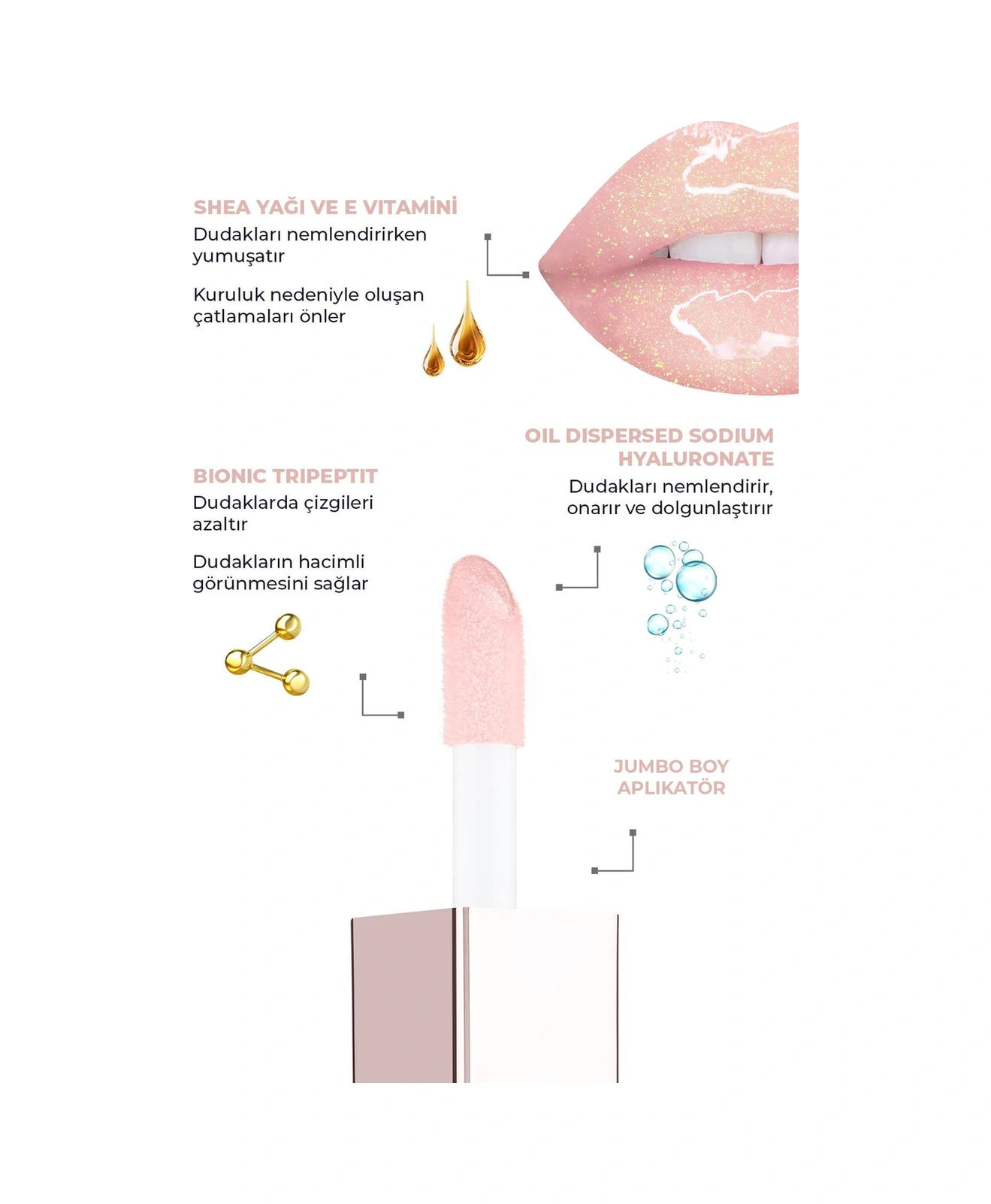 Alix Avien Maxivolumizer Lipgloss 203 Magical Dust Kalıcı Ve Nemlendirici Ruj Dolgunlaştırıcı Etki