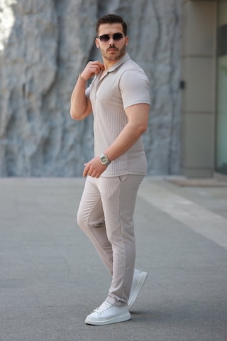 Erkek Ottoman Kumaş Pantolon Gömlek Takım Gri