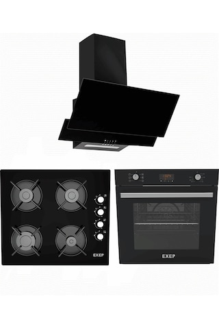 Exep Plus Line EF-260 - EO-320 - ED-401 Siyah Ankastre Set