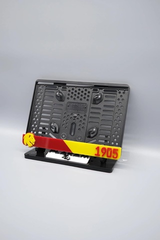 Sarı Kırmızı Taraftar 3d Kabartmalı Pleksi Motor Plakalığı