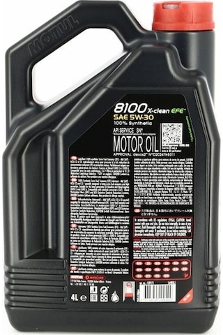 Motul 8100 X-Clean Efe 5W-30 Tam Sentetik Partiküllü Motor Yağı 4 L