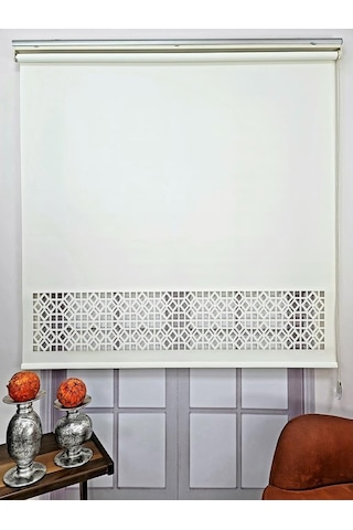Stor Perde Desenli Lazer Kesim Kalın Kumaşlı Ml104