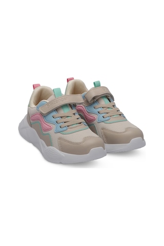 Slazenger PESO I Çocuk Cırt Cırtlı Bej Sneaker