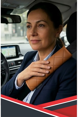 Landrover Vogue Uyumlu Emniyet Kemer Pedi Taba Deri Taba Dikişli