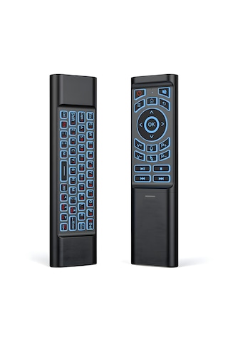İdragon M3 Akıllı Kumanda Air Mouse & Kablosuz Klavye, 6 Eksenli Jiroskop, Ir Öğrenme, Bluetooth & 2.4 Ghz, 7 Renk Arka Aydınlatma