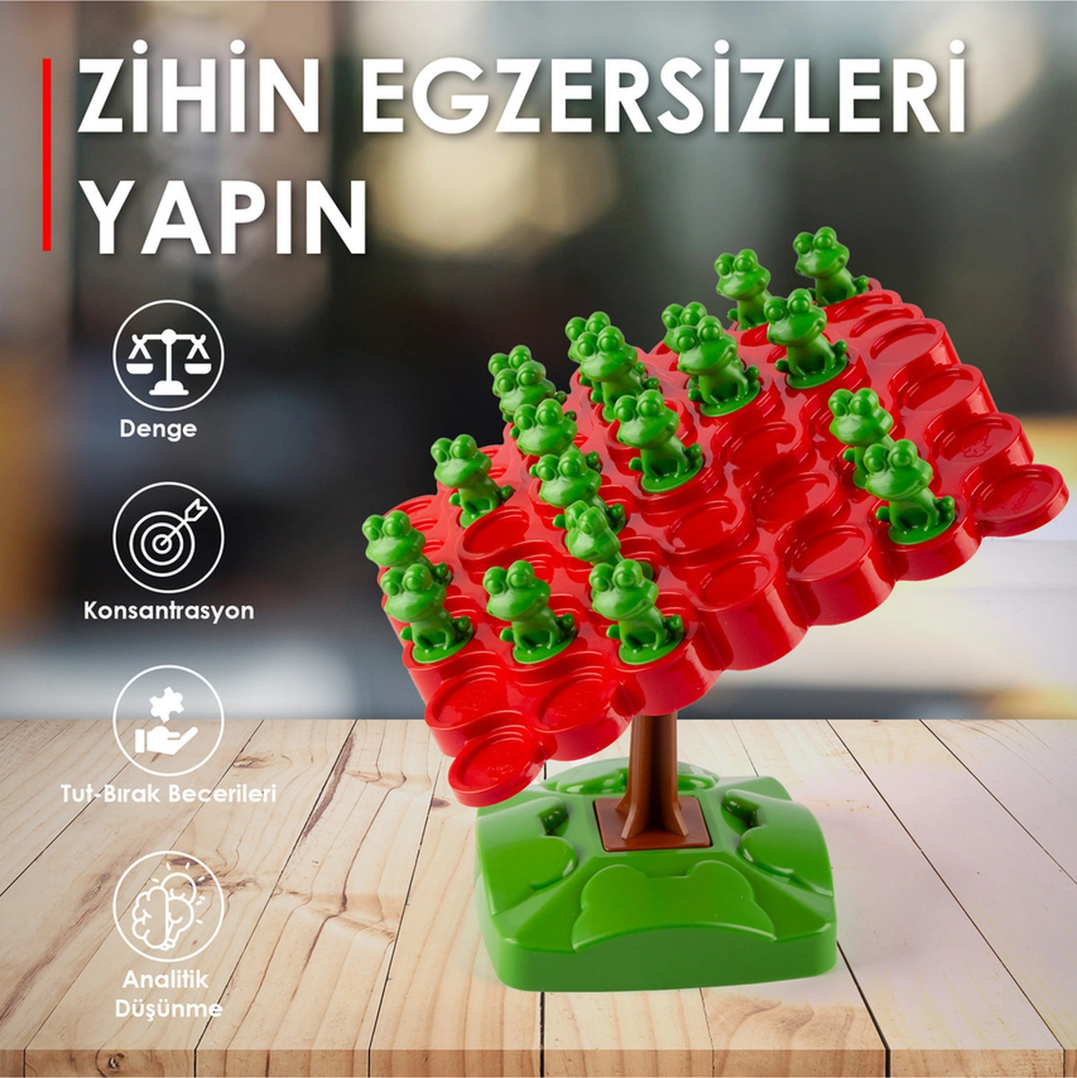 Kurbağa Denge Oyunu 3+ Yaş Eğitici Zeka Oyunu, Ebeveyn-çocuk Etkileşimli Oyuncak